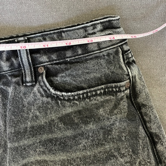 Allsaints Nyla High Waist Raw Denim in Washed Black - Picture 4 of 4